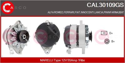 Генератор CASCO CAL30109GS для LANCIA TREVI