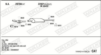 SISTEM DE ESAPAMENT WALKER VWK014100CA