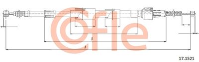 COFLE 17.1521 Трос ручного тормоза  для TOYOTA PREVIA (Тойота Превиа)