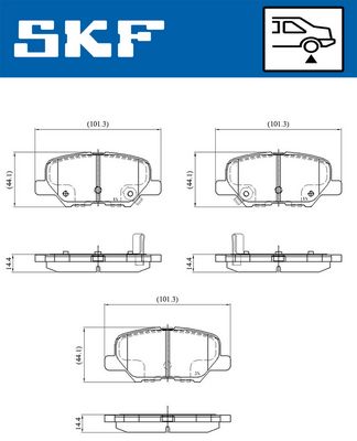 Brake Pad Set, disc brake VKBP 90253 A