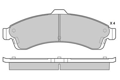 Комплект тормозных колодок, дисковый тормоз E.T.F. 12-1308 для ISUZU ASCENDER