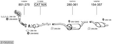 SISTEM DE ESAPAMENT BOSAL SYS02032