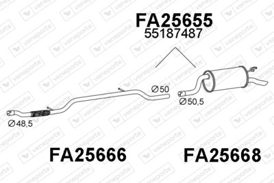 Глушитель выхлопных газов конечный VENEPORTE FA25655 для FIAT IDEA