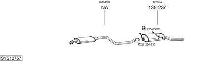 ABGASANLAGE BOSAL SYS12757