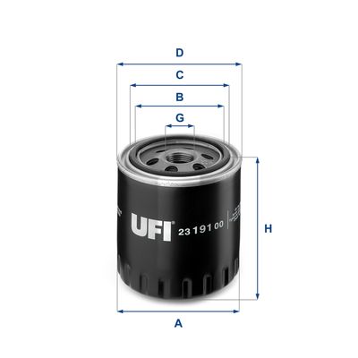 Масляный фильтр UFI 23.191.00 для PEUGEOT 505