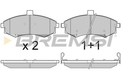 Комплект тормозных колодок, дисковый тормоз BREMSI BP3079 для HYUNDAI MATRIX