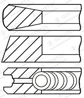 Комплект поршневых колец GOETZE ENGINE 08-135307-00 для SUZUKI LIANA