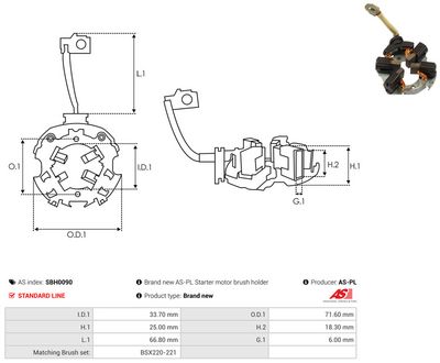 Vorschau Halter, Kohlebürsten Ansicht 2