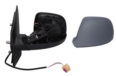 Zijspiegel Links (elektrisch, asferisch, met verwarming, under-coated) past: VW TRANSPORTER T5 04.03-04.15