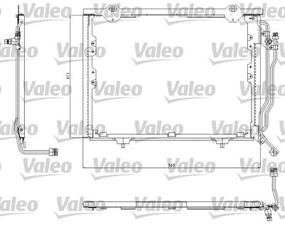 VALEO 817563 Радіатор кондиціонера для MERCEDES-BENZ (Мерседес)