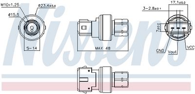 COMUTATOR PRESIUNE AER CONDITIONAT NISSENS 301011 4