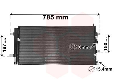 VAN WEZEL 03005353 Радиатор кондиционера  для AUDI Q5 (Ауди Q5)