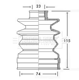 Bellow, drive shaft Borg & Beck BCB2517