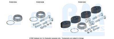 Монтажный комплект, катализатор BM CATALYSTS FK90163 для SUZUKI SWIFT