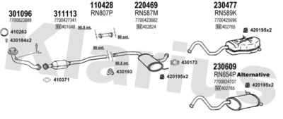 Układ wydechowy KLARIUS 720946E