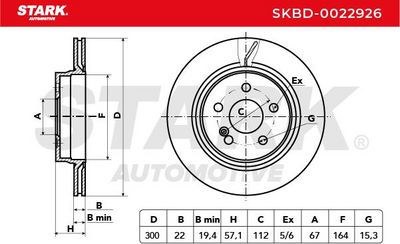 спирачен диск STARK SKBD-0022926