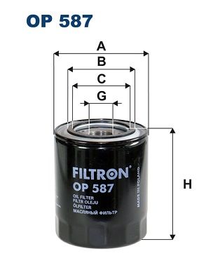 Масляный фильтр FILTRON OP 587 для HYUNDAI PORTER
