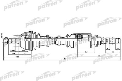 PATRON PDS0101 Сальник полуоси  для PEUGEOT 309 (Пежо 309)