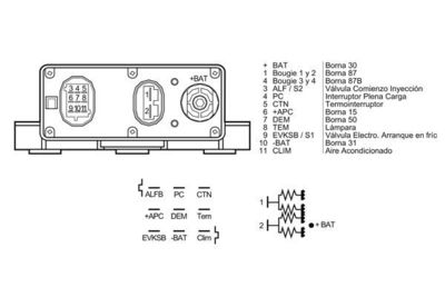 UNITATE DE CONTROL BUJII INCANDESCENTE MAHLE MHG50 3