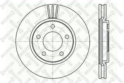 STELLOX 6020-9313V-SX Тормозные диски  для DODGE CARAVAN (RG_) 3.8 AWD