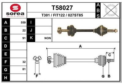 ANTRIEBSWELLE EAI T58027