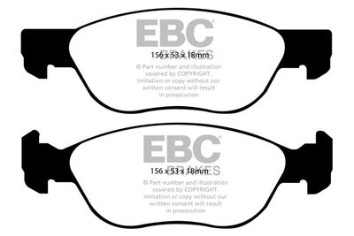 Комплект тормозных колодок, дисковый тормоз EBC Brakes DP1530 для FIAT PUNTO