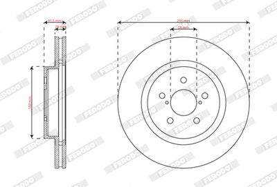 Bromsskiva FERODO DDF2863C