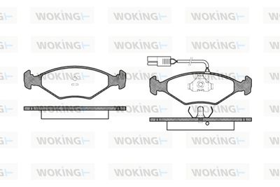 Комплект тормозных колодок, дисковый тормоз WOKING P3813.02 для INNOCENTI ELBA