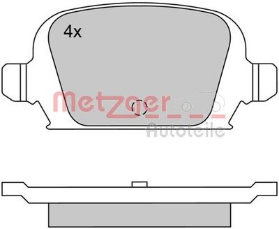 METZGER 1170324 Тормозные колодки и сигнализаторы для OPEL CORSA C (X01) 1.8 (F08, F68)