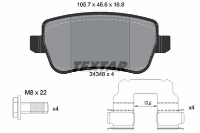 Brake Pad Set, disc brake 2434801