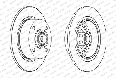 BREMSSCHEIBE FERODO DDF043 1