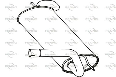 Глушитель выхлопных газов конечный FENNO P23039 для FORD C-MAX