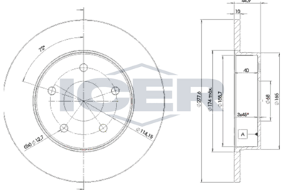 спирачен диск ICER 78BD4101-2
