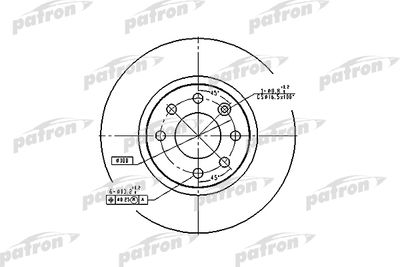 Тормозной диск PATRON PBD2564 для VOLVO 460