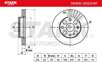 спирачен диск STARK SKBD-0022161