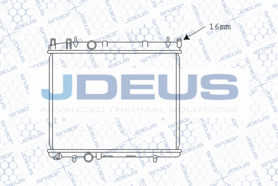 Радиатор, охлаждение двигателя JDEUS M-021050A для PEUGEOT 206