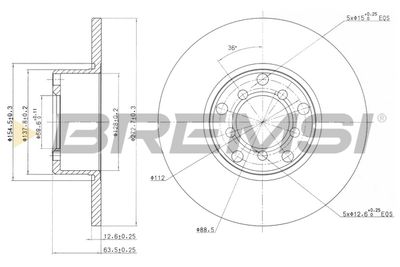 Тормозной диск BREMSI CD6007S для MERCEDES-BENZ HECKFLOSSE