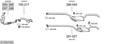 SISTEM DE ESAPAMENT BOSAL SYS24760