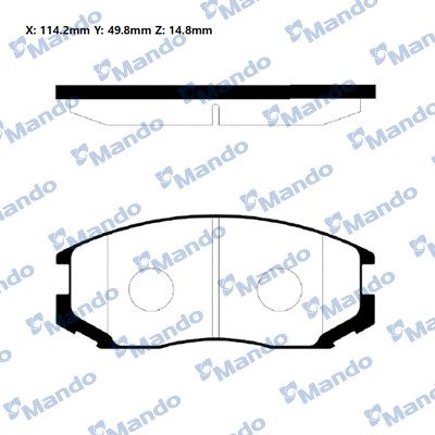 Комплект тормозных колодок, дисковый тормоз MANDO RMPM01NS для DAIHATSU EXTOL