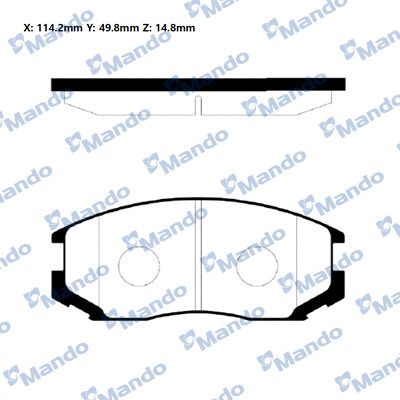 MANDO RMPM01NS Тормозные колодки и сигнализаторы  для PROTON SATRIA (Протон Сатриа)