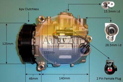 Compressor, air conditioning Auto Air Gloucester 14-0244