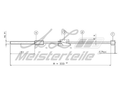жило, ръчна спирачка A.Z. Meisterteile AZMT-44-031-1494