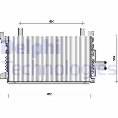 Конденсатор, кондиционер DELPHI TSP0225058 для RENAULT 21