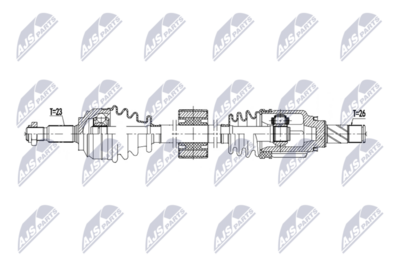 полуоска NTY NPW-RE-282