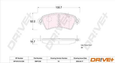 BREMSBELAGSATZ SCHEIBENBREMSE DR!VE+ DP1010101239 2
