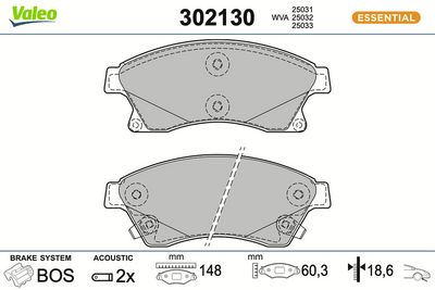 SET PLACUTE FRANA FRANA DISC VALEO 302130
