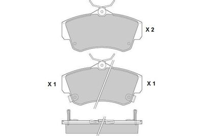 Комплект тормозных колодок, дисковый тормоз E.T.F. 12-0908 для CHRYSLER PT CRUISER
