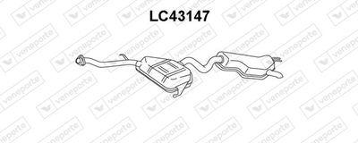 Глушитель выхлопных газов конечный VENEPORTE LC43147 для LANCIA DELTA