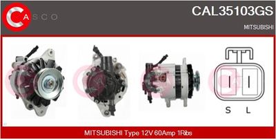Генератор CASCO CAL35103GS для MITSUBISHI L300
