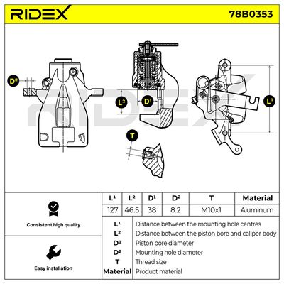 спирачен апарат RIDEX